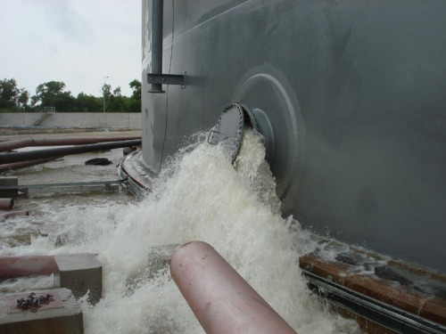 Water discharge after hydrostatic test